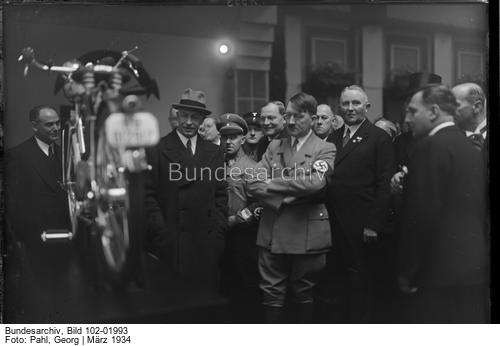Adolf Hitler at the Berlin motor show